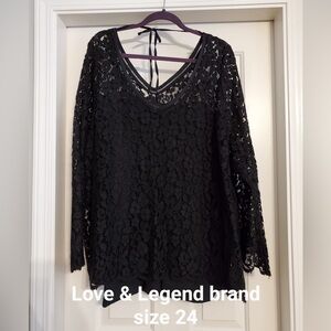 Black lace blouse